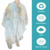 Brown Tree Barber Cape - Salon Hair Cutting Cape for Women,Men,Kids,Adults,Aqua Forest Shabby Chic Abstract Natural Painting Haircut Cape with Adjustable Elastic Neckline Hairdressing Accessories view 2