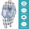 Blue Thanksgiving Pumpkin Barber Cape - Salon Hair Cutting Cape for Women,Men,Kids,Adults,Black Buffalo Plaid Leaves Haircut Cape with Adjustable Elastic Neckline Hairdressing Stylist Cape Accessories view 2