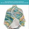 Marble Turquoise Barber Cape - Salon Hair Cutting Cape for Women,Men,Kids,Adults,Abstract Golden Geometric Retro Modern Art Haircut Cape with Adjustable Elastic Neckline Hairdressing Stylist Accessory view 4