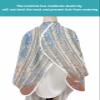 Abstract Blue Forest Impressionist Tree Street Art Barber Cape - Salon Hair Cutting Cape for Women,Men,Kids,Adults,Haircut Cape with Adjustable Elastic Neckline Hairdressing Stylist Cape Accessories view 4