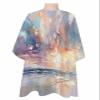 Abstract Blue Barber Cape - Salon Hair Cutting Cape for Women,Men,Kids,Adults,Smear Street Art Coastal Summer Beach Haircut Cape with Adjustable Elastic Neckline Hairdressing Stylist Cape Accessories view 1