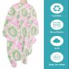 Pink Green Barber Cape - Salon Hair Cutting Cape for Women,Men,Kids,Adults,Tie Dye Stained Rainbow Modern Abstract Boho Haircut Cape with Adjustable Elastic Neckline Hairdressing Stylist Accessories view 2