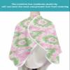 Pink Green Barber Cape - Salon Hair Cutting Cape for Women,Men,Kids,Adults,Tie Dye Stained Rainbow Modern Abstract Boho Haircut Cape with Adjustable Elastic Neckline Hairdressing Stylist Accessories view 4