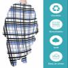 Blue Back Lattice Barber Cape - Salon Hair Cutting Cape for Women,Men,Kids,Adults,Retro Farmhouse Buffalo Plaid Checkered Haircut Cape with Adjustable Elastic Neckline Hairdressing Stylist Accessories view 2