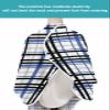 Blue Back Lattice Barber Cape - Salon Hair Cutting Cape for Women,Men,Kids,Adults,Retro Farmhouse Buffalo Plaid Checkered Haircut Cape with Adjustable Elastic Neckline Hairdressing Stylist Accessories view 4