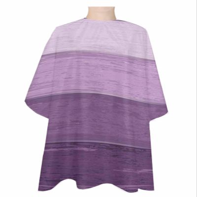 Purple Farmhouse Barber Cape - Salon Hair Cutting Cape for Women,Men,Kids,Adults,Vintage Woodgrain Minimalist Stripes Haircut Cape with Adjustable Elastic Neckline Hairdressing Stylist Accessories