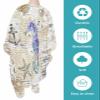 Blue Purple Seahorse Barber Cape - Salon Hair Cutting Cape for Women,Men,Kids,Adults,Nautical Boat Coastal Starfish Shell Haircut Cape with Adjustable Elastic Neckline Hairdressing Stylist Accessories view 2