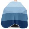 Blue Grey Barber Cape - Salon Hair Cutting Cape for Women,Men,Kids,Adults,Geometric Minimalist Gradient Stripes Haircut Cape with Adjustable Elastic Neckline Hairdressing Stylist Cape Gown Accessories view 3
