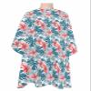 Tropical Leaves Barber Cape - Salon Hair Cutting Cape for Women,Men,Kids,Adults,Red Blooms Botany Palm Tree Plant Haircut Cape with Adjustable Elastic Neckline Hairdressing Stylist Cape Accessories view 1