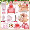 Linyuthia 48 Sets Christmas Candy Cane Pattern Hand Cream and Lip Balm Gifts Bulk Candy Apple Hand Lotion for Women Travel Size Xmas Wedding Shower Favors for Guests view 2