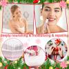 Linyuthia 48 Sets Christmas Candy Cane Pattern Hand Cream and Lip Balm Gifts Bulk Candy Apple Hand Lotion for Women Travel Size Xmas Wedding Shower Favors for Guests view 3