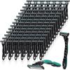 Leriton 100 Pcs Men's Disposable Razors Bulk 3 Blade Men Razors for Head Sensitive Skin Comfortable Shave view 1