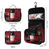 VFMNT Toiletry Bag for Women Men Red Rose And Wine Romantic Lovers Decor Makeup Bag with Hanging Hook Waterproof Bathroom Cosmetic Bag Large Capacity Travel Bag for Toiletries Accessories view 2