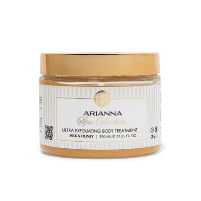 ARIANNA-SKINCARE Ultra Exfoliating Body Treatment Dead Sea Salt Body Scrub Natural Moisturizing and Exfoliating Scrub for Nourishing Essential Skin Care (Milk & Honey)