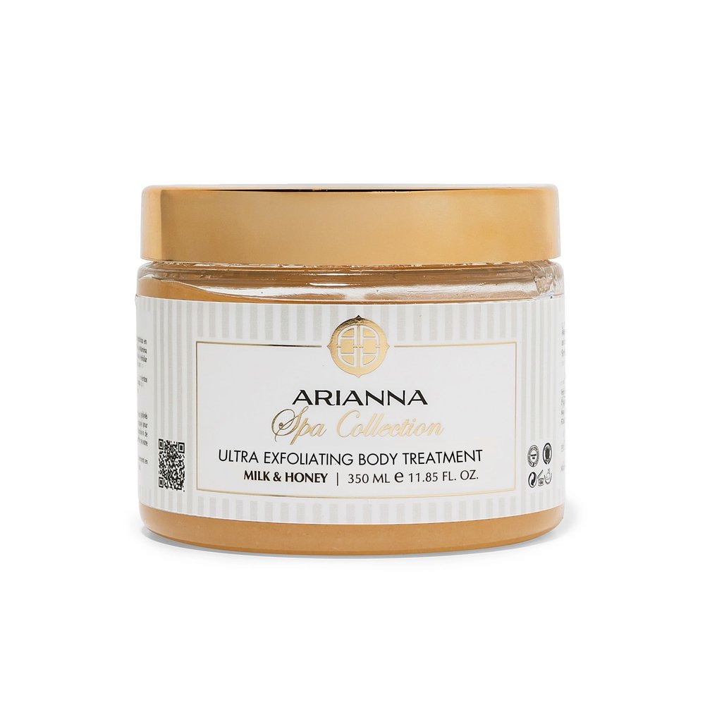 ARIANNA-SKINCARE Ultra Exfoliating Body Treatment Dead Sea Salt Body Scrub Natural Moisturizing and Exfoliating Scrub for Nourishing Essential Skin Care (Milk & Honey)