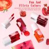 4 Colors Fruit Juice Lip Tint Set, Stain Long Lasting Waterproof, Lightweight Non-sticky, Transfer-Proof, Matte Finish Makeup(01+02) view 3