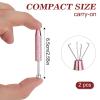 2 PCS Piercing Ball Grabber Tool Diamond Claw Tweezers Piercing Assistant Pen Stainless Steel Jeweler Pick Up Tool 4 Claw Gem Picker Tool Chip Pick for Small Parts Pickup (Pink Blue) view 2