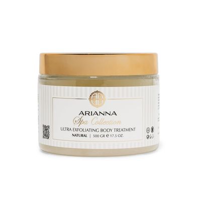 ARIANNA-SKINCARE Ultra Exfoliating Body Treatment Dead Sea Salt Body Scrub Natural Moisturizing and Exfoliating Scrub for Nourishing Essential Skin Care (Natural Unscented)