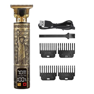 Razors Vintage T9 Electric Hair Clipper Hair Cutting Machine Professional Men Electric Shaver Rechargeable Trimmer for Men(Digital Display-23)