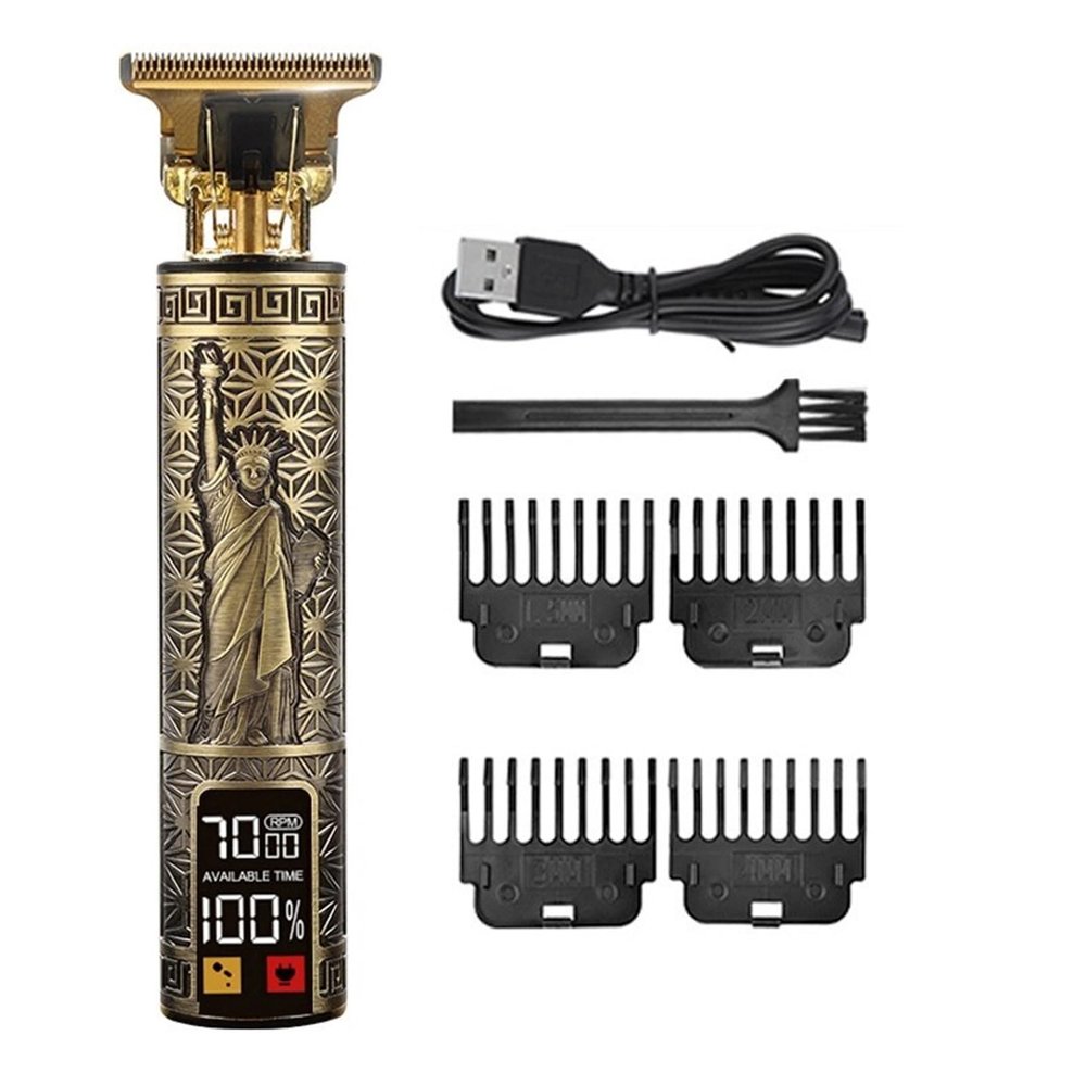 Razors Vintage T9 Electric Hair Clipper Hair Cutting Machine Professional Men Electric Shaver Rechargeable Trimmer for Men(Digital Display-23)