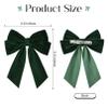 2PCS Velvet Hair Bow Green Bow Hair Ribbon Clips for women Girls Fall Alligator Hair Clips Hair Accessories Toddlers Kids Teens view 3
