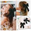 2PCS Velvet Hair Bow Green Bow Hair Ribbon Clips for women Girls Fall Alligator Hair Clips Hair Accessories Toddlers Kids Teens view 4