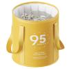 30L Collapsible Foot Bath Basin  Foldable Foot Soak Bucket with Handle Portable Home Foot Spa Tub Multifunctional Travel Foot Bath for Camping Fishing Storage and Washing(Yellow Unovered) view 1