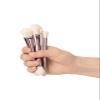 Jenny Patinkin Luxury Sustainable Mini Dual-Ended Makeup Brush Set, 4 Piece Professional & Travel Makeup Brushes with Case, Vegan, Cruelty-Free Brush Kit for Face and Eyes, Eco Friendly, On-The-Go Use view 1