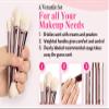 Jenny Patinkin Luxury Sustainable Mini Dual-Ended Makeup Brush Set, 4 Piece Professional & Travel Makeup Brushes with Case, Vegan, Cruelty-Free Brush Kit for Face and Eyes, Eco Friendly, On-The-Go Use view 3
