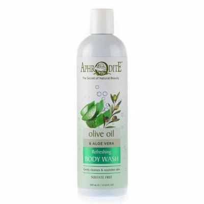 Aphrodite Refreshing Body Wash with Aloe Vera and Olive Oil, 13.5 fl oz