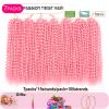 Pink Passion Twist Hair,14 Inch 7 Packs Water Wave Crochet Hair Curly Wrapping Braiding Hair For Passion Twist Crochet Hair/Butterfly Locs/Spring Twist Crochet Hair Braids (14in,7pcs,pink#) view 2