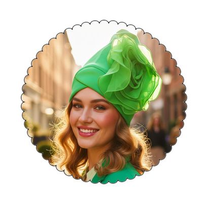 Wosois Headwrap Hair Turbans African Turban Flower Pearl Crystal Twisted Head Turban for Women Fashion (Green)