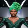 Wosois Headwrap Hair Turbans African Turban Flower Pearl Crystal Twisted Head Turban for Women Fashion (Green) view 3