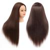 Armmu Mannequin Head with Hair 80% Human Hair Doll Head 26"-28" Hairdresser Practice Training Head Cosmetology Manikin with 9 Tools and Clamp - #4 Brown view 2