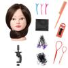 Armmu Mannequin Head with Hair 80% Human Hair Doll Head 26"-28" Hairdresser Practice Training Head Cosmetology Manikin with 9 Tools and Clamp - #4 Brown view 4