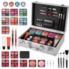 AOLIKOKO Makeup Kit for Teenager & Women Full Kit, All- In- One Makeup Set With The Cosmetic Train Case, Professional Makeup Kit, Makeup Gift Set for Women Girls(silver) view 3