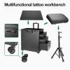 TRUNXUCL 2 in 1 Tattoo Workstation, Tattoo Armrest and Tattoo Table Station, Multifunction Mobile Display StandTable for Studio Tattoo Artist view 2