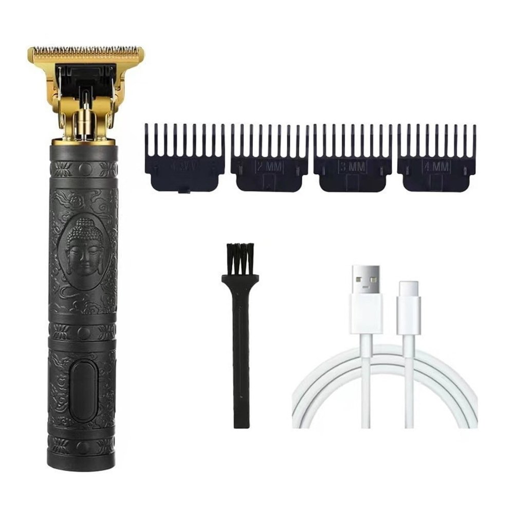 Razors Electric Hair Clipper Professional USB Cordless Clipper Professional Beard Trimmer Haircut Grooming Kit Hair Cutting Machine(Buddha 2)