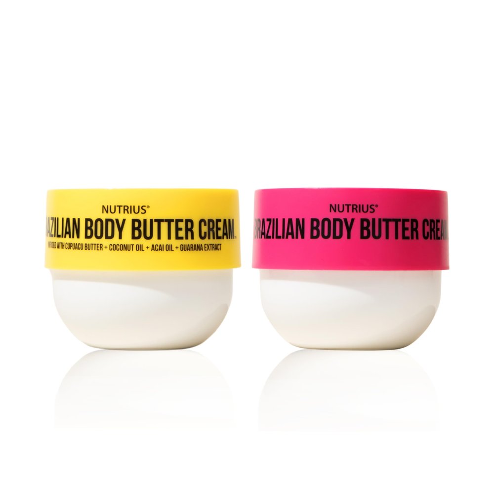 Nutrius Brazilian Body Butter Cream - Coco + Berry Bliss (2 x 6 FL OZ)