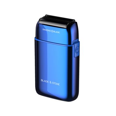 Blade & Stone PS501 Foil Shaver for Men  Dual Foil Cordless Shaver with Graphene-X Blades and 8000 RPM Digital Motor  All-Metal, Rechargeable Wet and Dry Razor  Big Blue