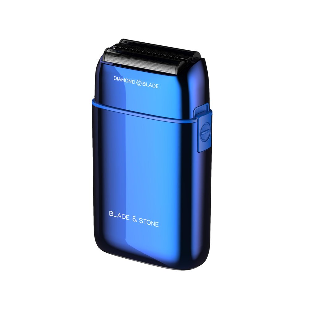 Blade & Stone PS501 Foil Shaver for Men  Dual Foil Cordless Shaver with Graphene-X Blades and 8000 RPM Digital Motor  All-Metal, Rechargeable Wet and Dry Razor  Big Blue
