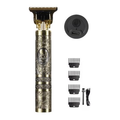 Razors Men's Electric Shaver Short Professional Hair Trimmer for Men Men's Barber Machine Pocketknife Zero Shaving Machine(Metal 800 mA Type-C-05)