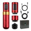 Dragoart Tattoo Gun 3v-12v, 2* Batteries 3000mAh Wireless Tattoo Gun Brushless Motor, TFT Color Screen, Rotary Tattoo Machine Professional Tattoo Gun Cartridges Tattoo Pen Machine Rca Adapter, Red view 1