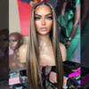 1B 27 Highlight Blonde 13x4 Transparent HD Lace Frontal Straight Wig Brazilian Human Hair Wigs Pre Plucked with Bleached Knots Ombre Honey Blonde Sliky Straight Glueless Lace Wigs Human Hair view 3