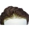 0.06mm Thin Skin Toupee for Men Hair Piece 100% European Remy Human Hair Replacement System Mens Toupee All V-Looped Invisible Hair System for Men (#4 Medium Brown-100% Med-light Density, 8x10) view 3