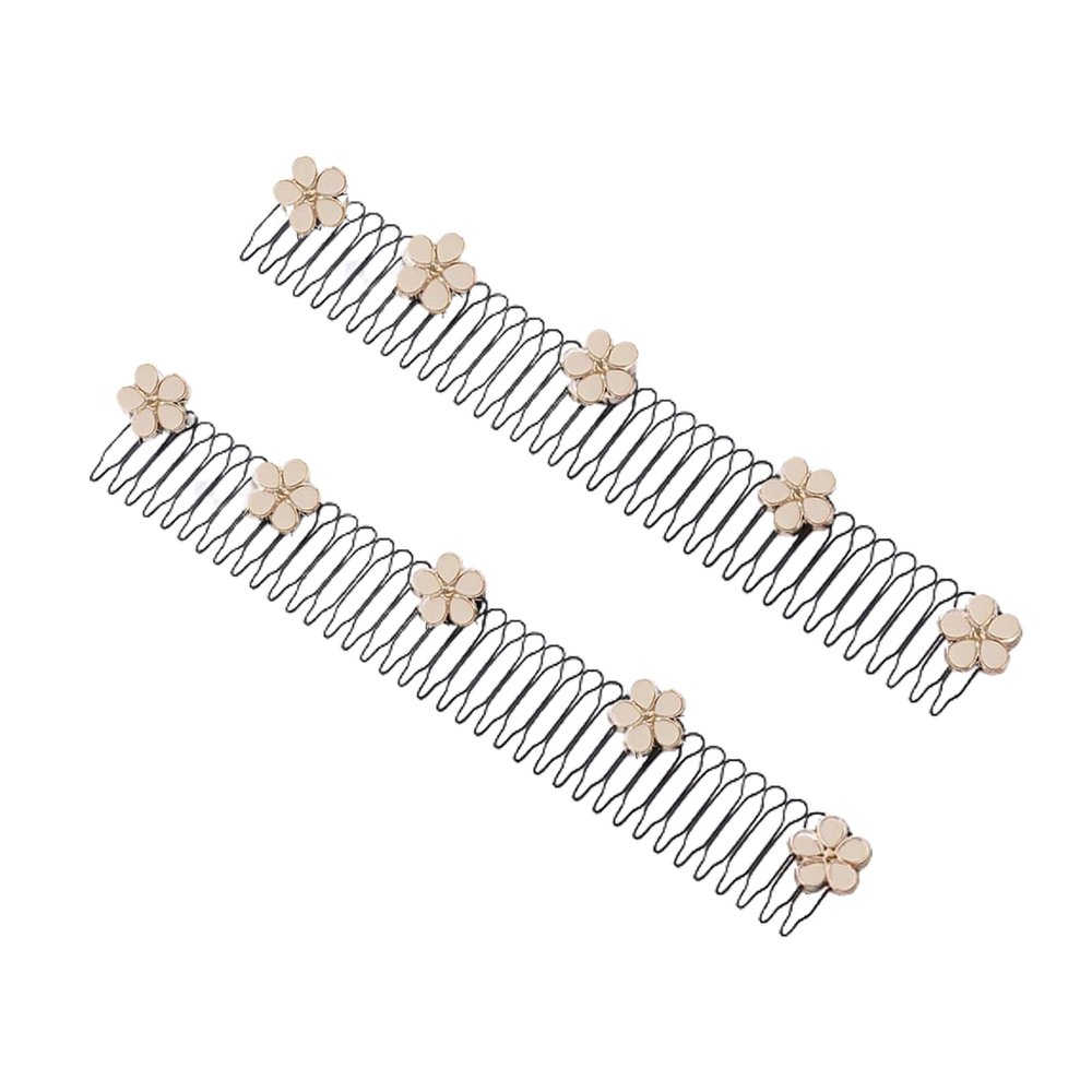 2PCS Stretchable Hair Pin Finishing Fixer Comb Clips Invisible Hair Holder Hair Combs Stretchable Hair Clip U Shape Finishing Hair