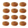 SQULIGT 12 Pcs Small Hair Bun Maker, Small Hair Donut Set for Kids Girls Women, Hair Donut Bun Maker Tool for Short and Thin Hair Crown Shapers Accessories (Size S/ 2.3 Inch, Light Brown) view 1