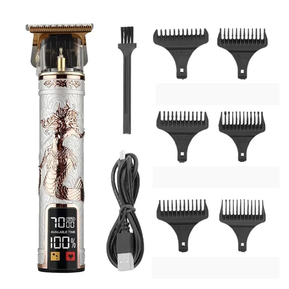 Razors Hairdresser LCD Electric Scissors USB Charging Electric Scissors Retro Oil Head Carving Hairdresser Manufacturer Wholesale Care(Medusa D)