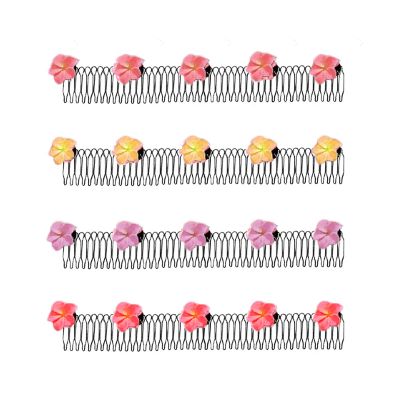 4PCS Finishing Pins Fixer Comb Clips Stretchable Hair Clip Hair Combs Invisible Hair Holder Stretch Hair Pin U Shape Finishing Hair
