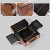 CKKNILV Cosmetic Case Portable Travel Beauty Box Waterproof Makeup Bag Organiser Bag Makeup Artist Bag Multifunction Bag Travel Makeup Case Beauty Train Case Leather Cosmetic Ca view 2